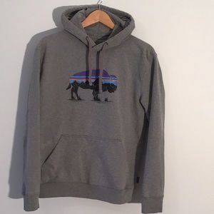 Patagonia Gray Regular Fit Uprisal Hoody with Front Pouch Pocket Mens size M